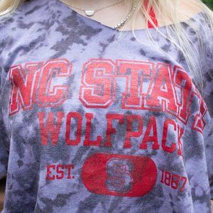 Purple NC State Tie Dye Tee Shirt